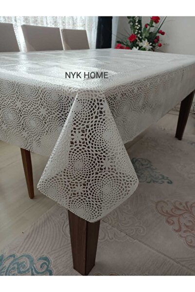 NYK HOME Hasır Desen Lüks Pvc Silinebilir Masa Örtüsü Tüm Renk Ve Ölçüler BEY...