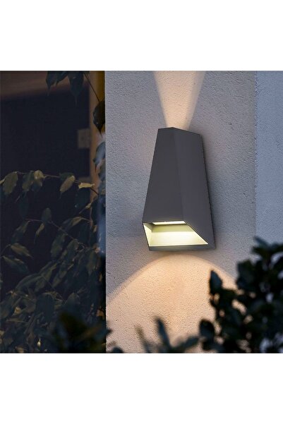 Cata 6 W Malta İki Yönlü Led Duvar Aplik - Gün Işığı (3000K) - Siyah - IP54 - CT-7063