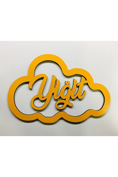 estölye Kapı Süsü Isimli Bulut Kasnak,makrome Bulut,makrome Isimlik 30x20 Cm