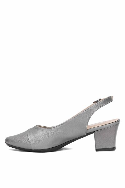 Ayakkabı Fuarı Women's Classic Heeled Shoes - Elit Mst705N Platinum