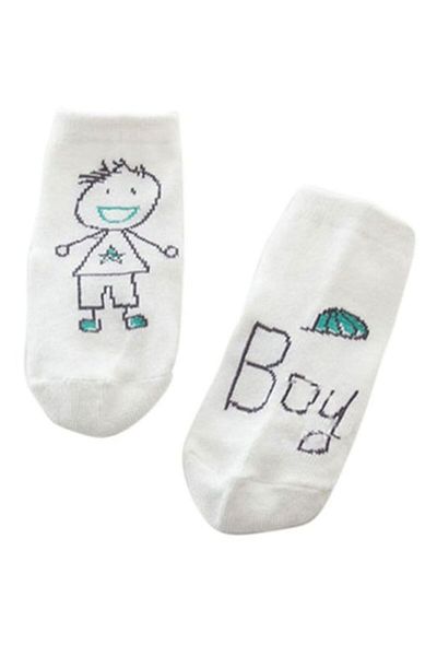 Generic Cotton Foot Sock White - Boy