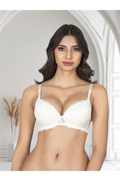 GCC İSTANBUL Sutien cu dantelă cu captuseală dublă, cu sârmă, cu captuseală completă, cu dantelă de lux