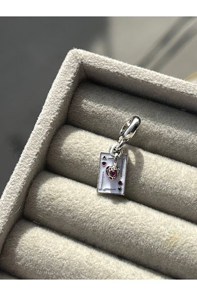 asaf Cup Girl Double Dangle Playing Card Charm |   Asafaccessory