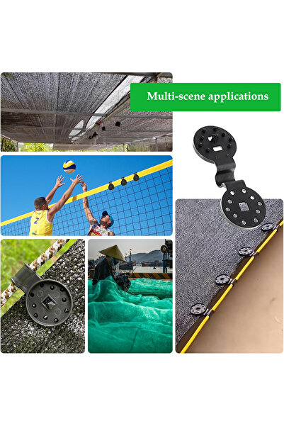 TOYFEST 10'lu Branda File Güneşlik Çadır Muşamba Gölgelik Balkon Örtüsü Sabitleme Klipsi Kilit Aparatı