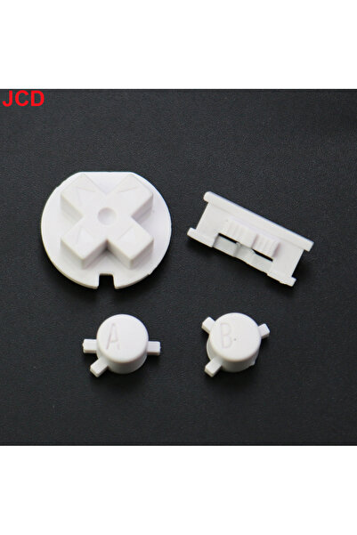 JCD مجموعة واحدة بيضاء مناسبة لغطاء زر لون Game Boy لأزرار GBC الملونة البديل...