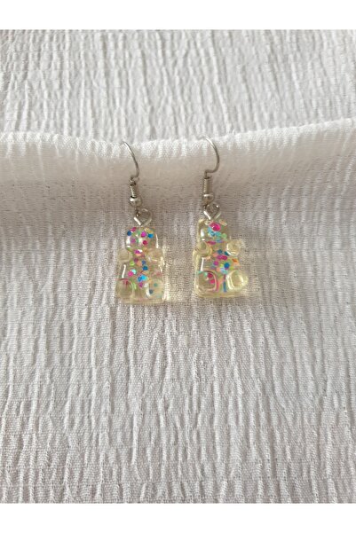 LuArte تيدي بير أقراط الايبوكسي