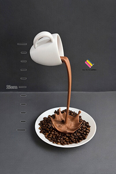 a life in games 21Cm Kahve Dökülen Dekor Biblo – Süs Coffee Köşesi Corner Hed...