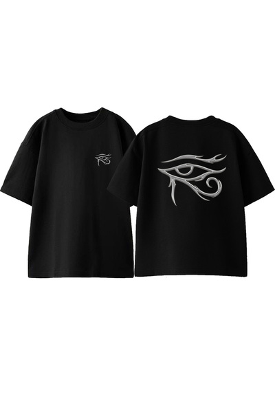Anetos Tricou Ra Eyes Design Back cu imprimeu Cotton White supradimensionat