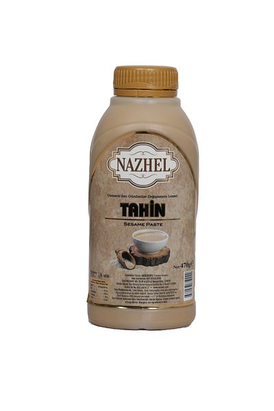 NAZHEL 100% Natural Tahini 500 G. (Net 470 Gr) Produced from Domestic Sesame.