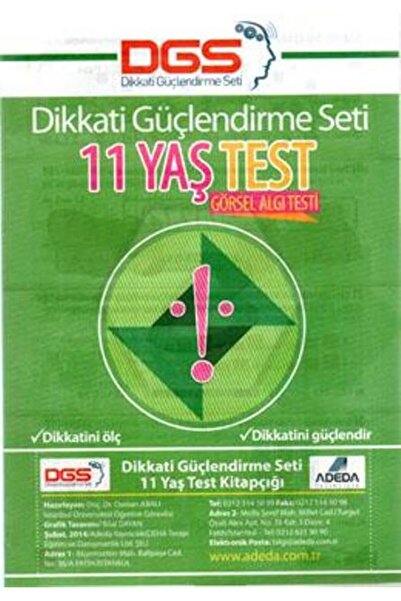 Adeda Yayınları Dikkati Güçlendirme Seti 11 Yaş Test