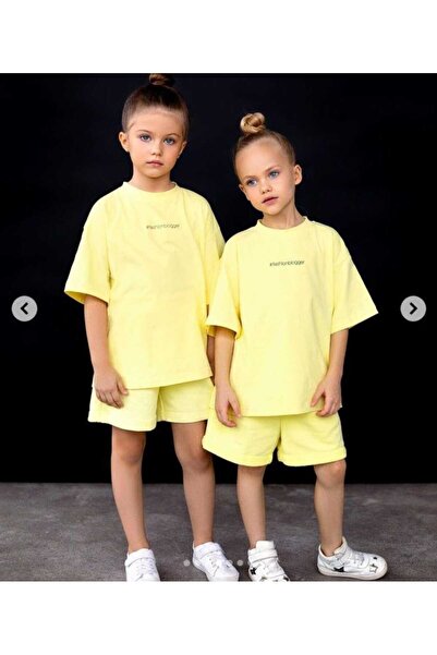 VESTIR BIEN Set de îmbrăcăminte pentru copii, imprimat cu text, 100% bumbac