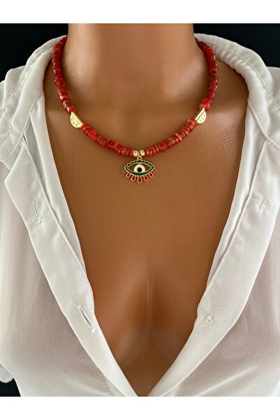Limi Design Orange Eye Trend Necklace Mother's Day Necklace