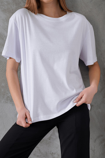 Paw Garage Tricou Dolly din bumbac pieptănat pentru femei, tricou cu croială ...