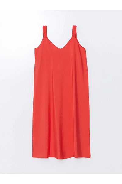 LC Waikiki Φόρεμα LCWAIKIKI Classic Red V λαιμόκοψη σε γραμμή Α