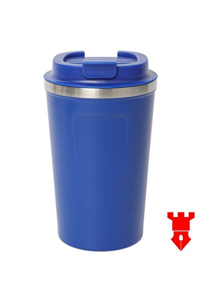 KALE PROMOSYON ترمس زجاجي سعة 380 مل، طبقة مزدوجة، غطاء مفرغ من الفولاذ المقا...