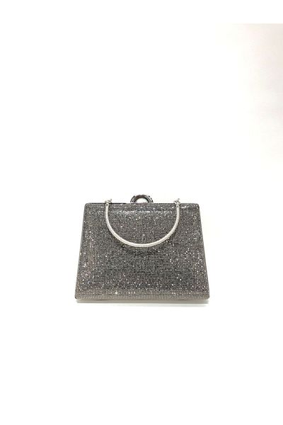 womenacs Platinum Color Stone Stylové večerní šaty Clutch Portfolio Řetízkový popruh Svatební zásnubní večerní kabelka