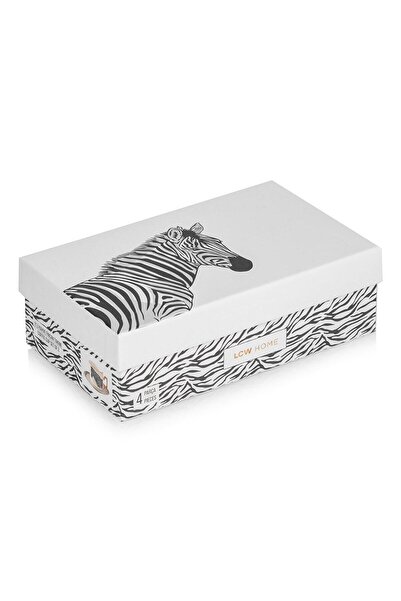 LC Waikiki LCW HOME  Zebra Baskılı 2 Kişilik Porselen Kahve Fincan Takımı 90 Ml