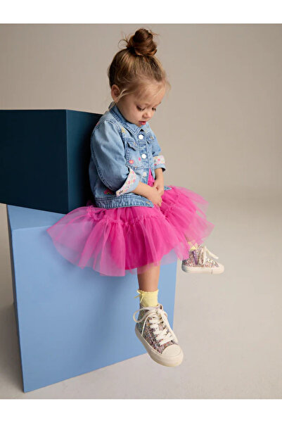 Next Baby Orta Mavi Denim - Unicorn Western 100% Pamuk Denim Ceket