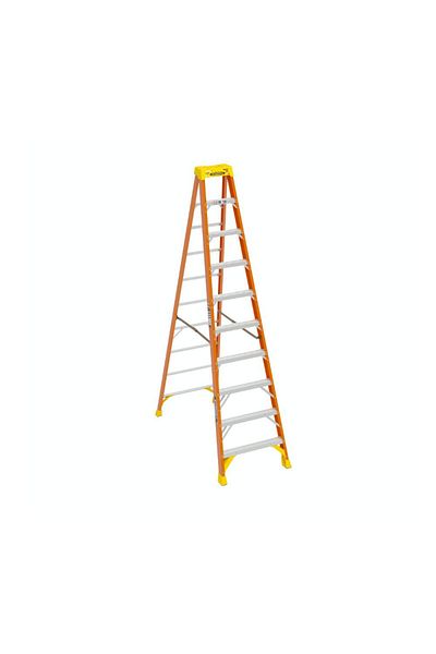 WERNER 10ft Fiberglass Ladder 6210 Type A single -ladder orange & yellow