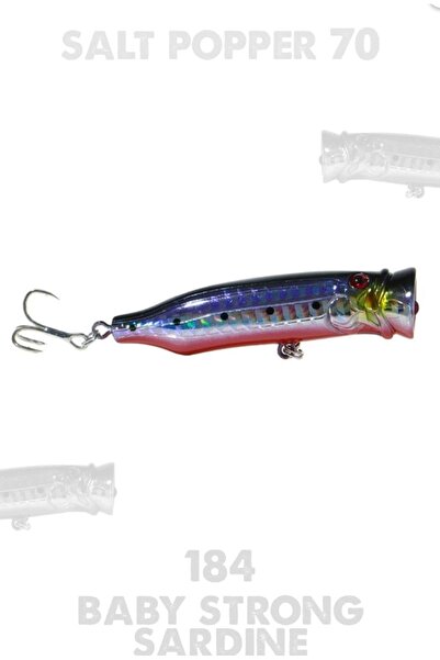 Fujin Salt Popper 70mm 9.5gr Su Üstü Maket Balık Color : Baby Strong Sardine