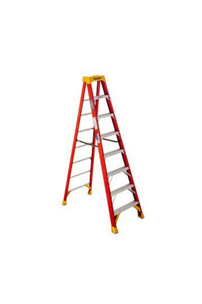 WERNER 8ft Fiberglass Ladder 6208 Type A single -ladder orange & yellow