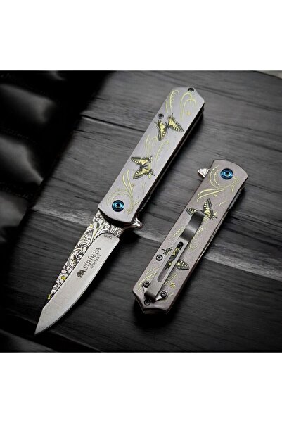 John Connely TİTANYUM KELEBEK MOTİFLİ PASLANMAZ