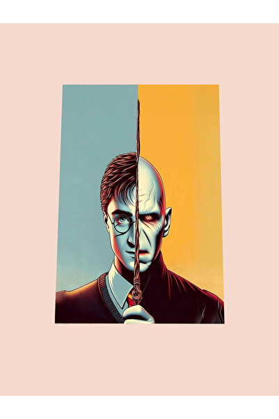 Harry Poter & Voldemort Ahşap üzeri Canlı Baskı