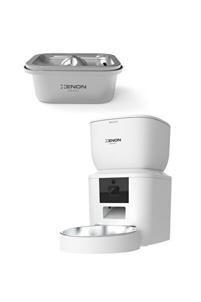 Xenon Smart Kedi Mama Kabı ve Akıllı Çelik Su Pınarı Otomatik 2'li Pet Seti