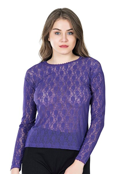 inkasole Uzun Kol Dantelli Kadın Tişört 279