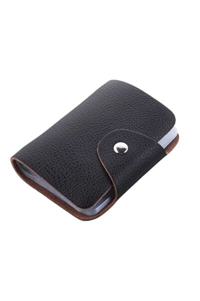 Generic منظم حامل البطاقات مع 12 فتحة باللون الأسود