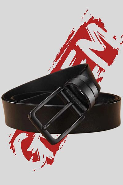 GOLEM Black Men's Belt, Suitable for Jeans, Fabric and Canvas Pants, 4cm Belt
