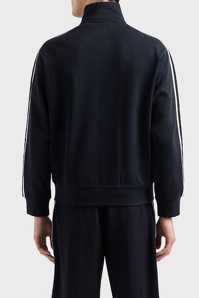Emporio Armani Cotton Regular Fit Stand Collar Logo Banded Sweat Men's Sweat Em 001110   Af13488 Ub118