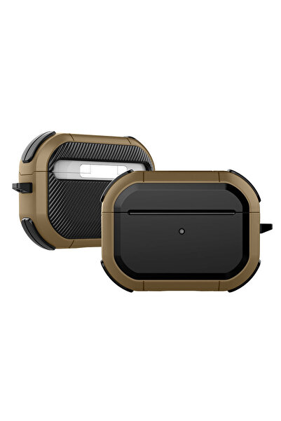 Choice حافظة سماعة أذن فاخرة باللون البني لأجهزة AirPods Pro الجيل الأول والث...