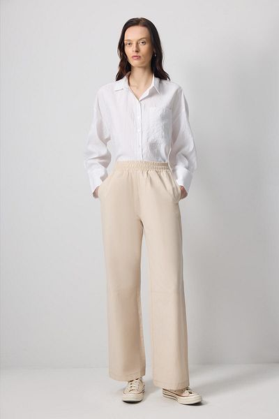 Touché Privé Wide Leg Trousers with Elastic Waist
