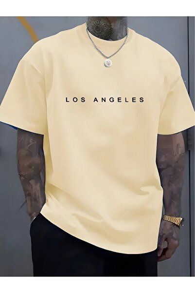 LAND MODA Tricou cu gât rotund la modă pentru bărbați, mânecă scurtă versatilă.