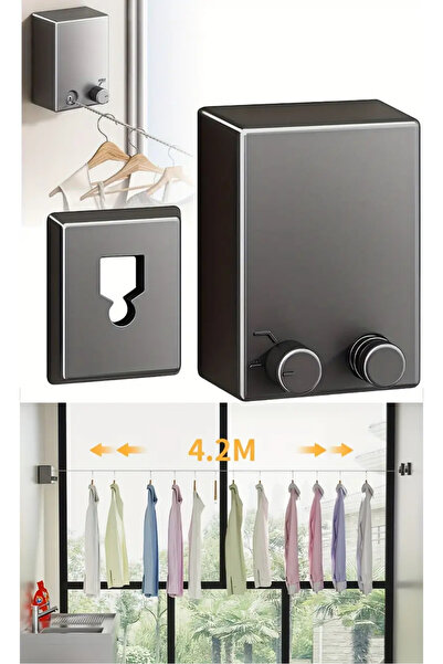 TOYFEST Makaralı Geri Çekilip Toplanan ve Açılabilen Teleskopik Çamaşır Kurut...