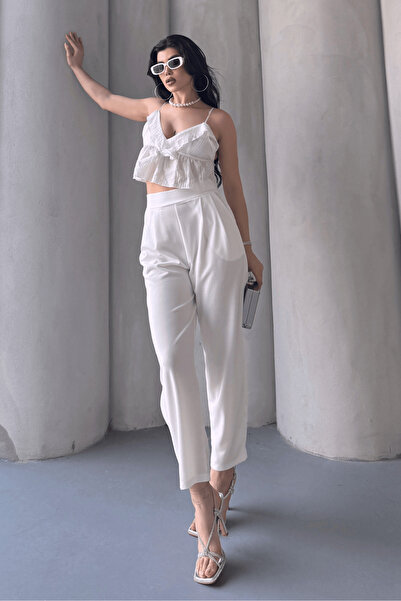 Paw Garage Pantaloni confortabili Scuba Harem - țesătură creponată