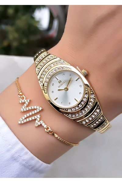 Homies Original Invoice Waterproof Women's Wrist Watch with Bracelet Gift
