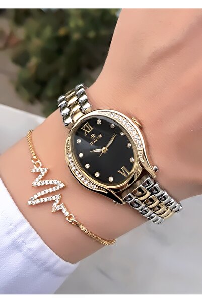 Homies Orijinal Faturalı 2 Yıl Garantili Su Geçirmez Kadın Kol Saati Bileklik Hediyeli