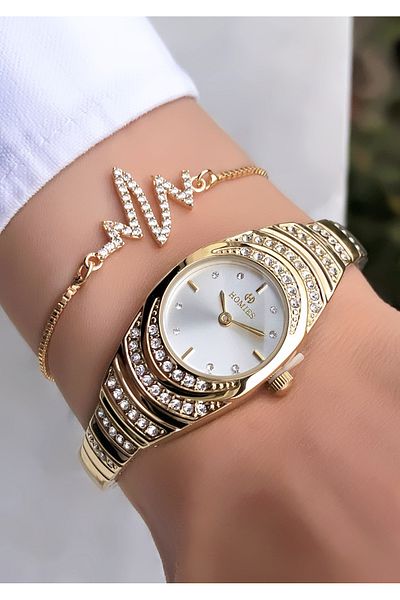 Homies Original Invoice Waterproof Women's Wrist Watch with Bracelet Gift