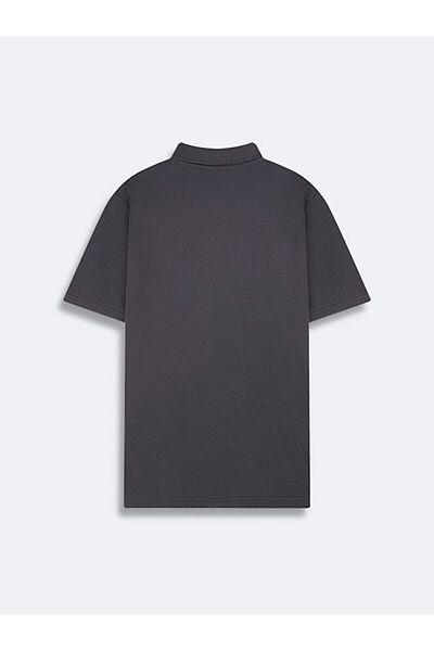 Ltb Polo Neck Short Sleeve Regular Anthracite T-Shirt