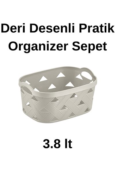 Mapple Home Coș organizator practic cu model din piele 3,8 LT