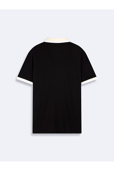Ltb Μαύρο πλεκτό μπλουζάκι Basic Polo Neck