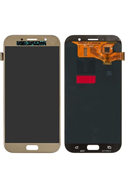 TURKTABLET سامسونج جالاكسي A7 2017 SM-A720 شاشة ال سي دي تعمل باللمس ذهبي