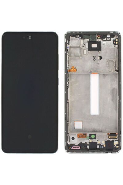 TURKTABLET شاشة سامسونج جالاكسي A52 5G SM-A526 LCD تعمل باللمس باللون الأبيض