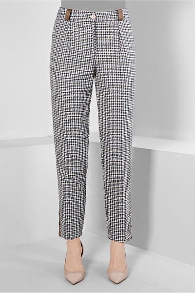 Alvina Pantaloni cu model Houndstooth 70443