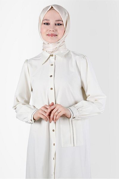Alvina Boydandan Buttoned and Stone Detailed Tunic 42528