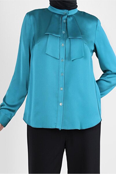 Alvina BUTTONED SATIN BLUZ 43867