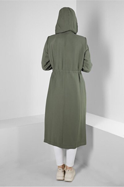 Alvina KAPÜŞONLU BELİ BÜZGÜLÜ TRENÇKOT 10780