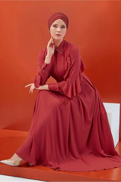 Alvina Bead Embroidered Collar Dress - 40649
